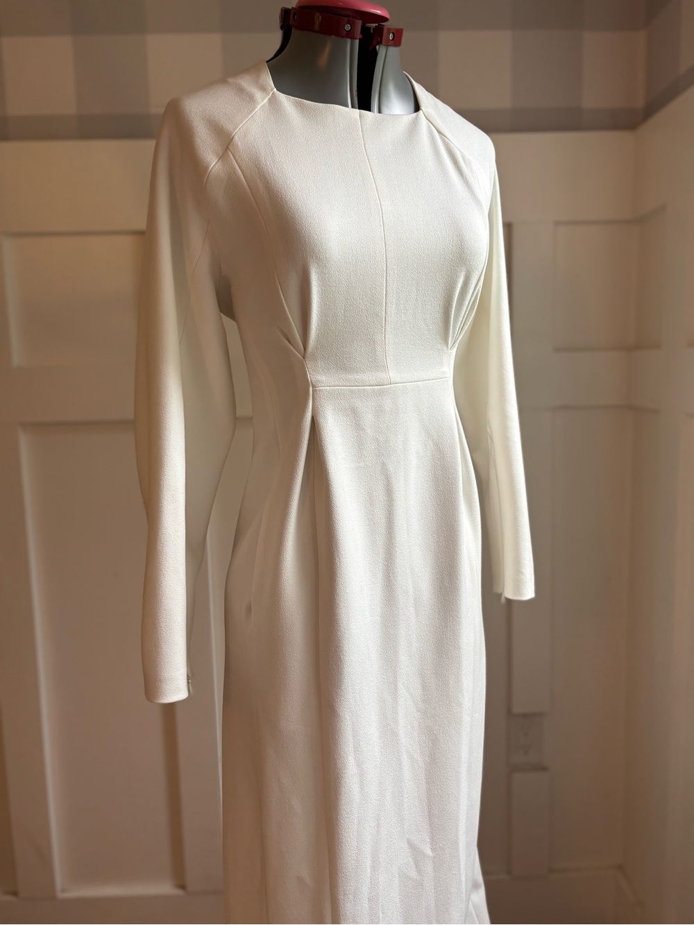 Zara White Long-Sleeve Formal Wedding Maxi Dress Small - Picture 3 of 10